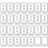 Mini Alfabet Index Tab Pagina Scheiding Tab Gevouw Sticker (Voorkant)