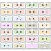 Mini Alfabet Index Tab Pagina Scheiding Tab Vouwen Sticker (Voorkant)