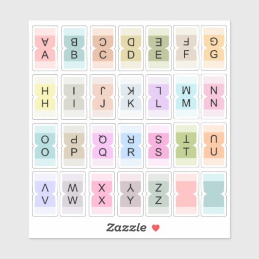 Mini Alfabet Index Tab Scheiding Bujo Label (Vel)