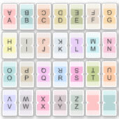 Mini Alfabet Index Tab Scheiding Bujo Label (Voorkant)