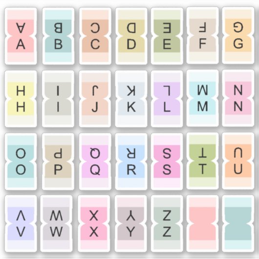 Mini Alphabet Index Tab Divider Bujo Label  (Voorkant)