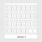 Mini Alphabet Index Tab Page Divider Tab Folded  Sticker (Vel)