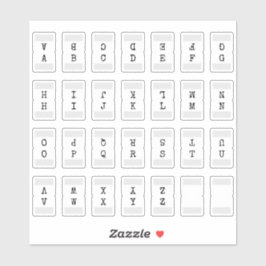 Mini Alphabet Index Tab Page Divider Tab Folded  Sticker