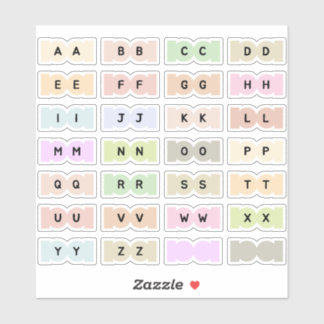 Mini Alphabet Index Tab Page Divider Tab Folding Sticker