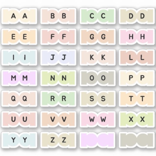 Mini Alphabet Index Tab Page Divider Tab Folding Sticker (Voorkant)