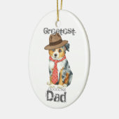 Mini American Shepherd Dad Ceramic Ornament (Links)