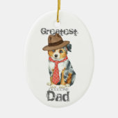 Mini American Shepherd Dad Ceramic Ornament (Voorkant)