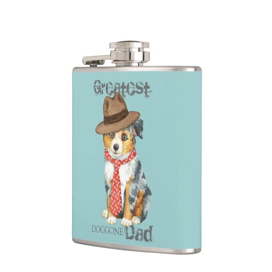 Mini American Shepherd Dad Heupfles (Links)