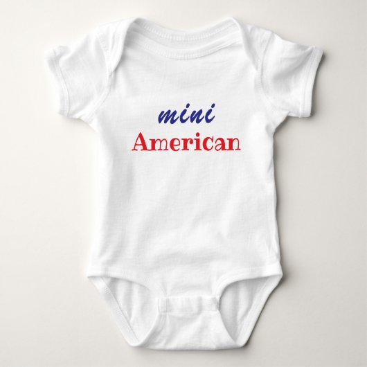 Mini Amerikaans, Cadeau voor Cute Baby, Meisje, Jo Romper (Voorkant)