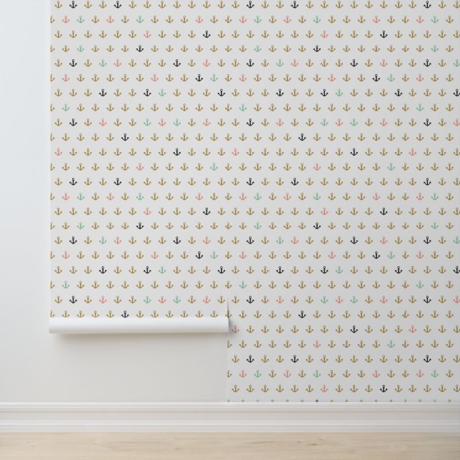 Mini Anchor Pattern Behang (Applicatie)