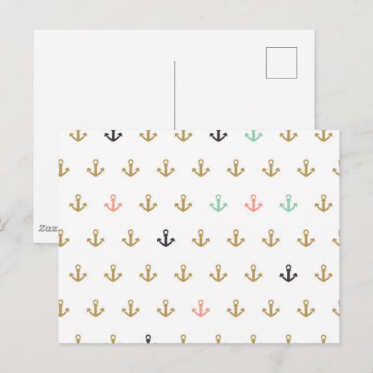 Mini Anchor Pattern Briefkaart (Voorkant / Achterkant)