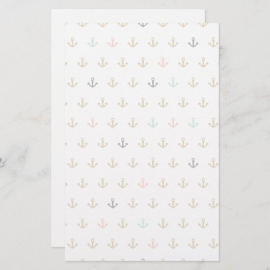 Mini Anchor Pattern Briefpapier (Voorkant / Achterkant)