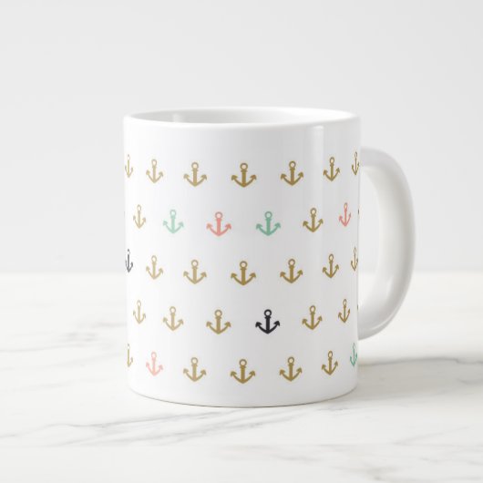 Mini Anchor Pattern Grote Koffiekop (Voorkant rechts)