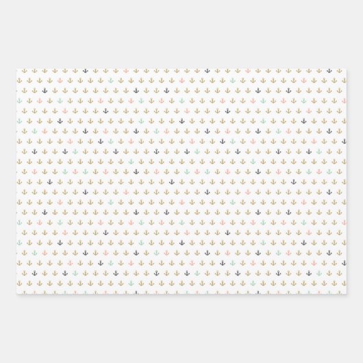 Mini Anchor Pattern Inpakpapier Vel (Voorkant 2)