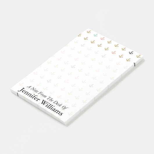 Mini Anchor Pattern | Jouw namen toevoegen Post-it® Notes (Schuin)