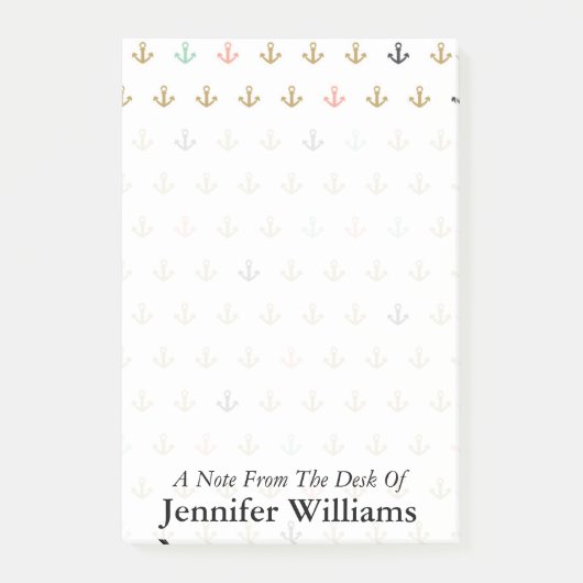 Mini Anchor Pattern | Jouw namen toevoegen Post-it® Notes (Voorkant)