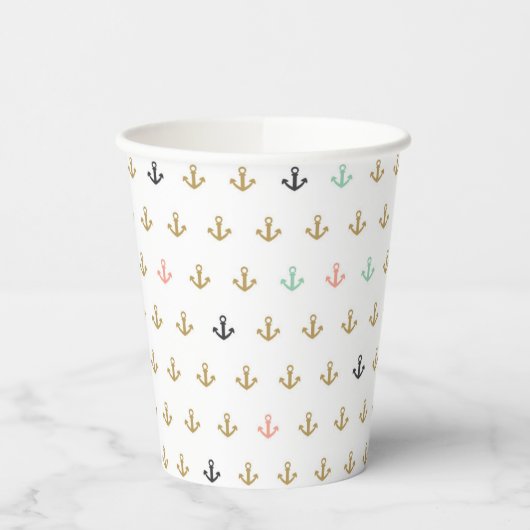Mini Anchor Pattern Papieren Bekers (Links)