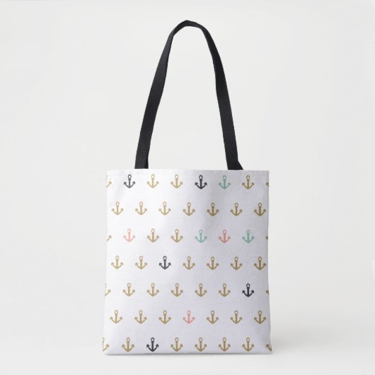 Mini Anchor Pattern Tote Bag (Voorkant)