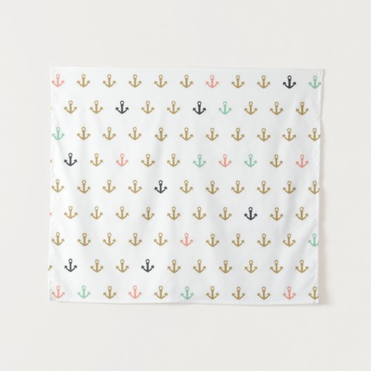 Mini Anchor Pattern Wandkleed (Voorkant (horizontaal))