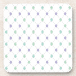 Mini Argyle - Mint & Lavender Drankjes Onderzetter