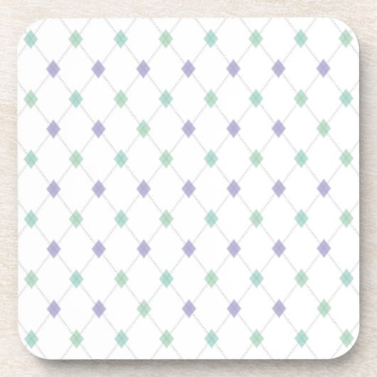 Mini Argyle - Mint & Lavender Drankjes Onderzetter (Voorkant)