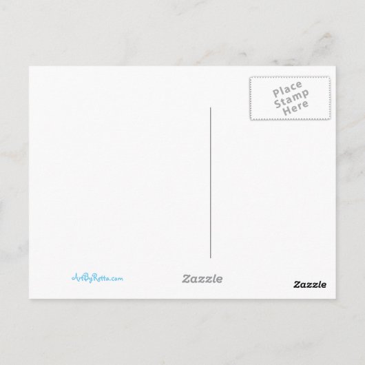 Mini Art Calico Cat Slaapend Briefkaart (Achterkant)