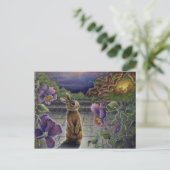 Mini Art Rabbit Dreams Fantasy Briefkaart (Staand voorkant)