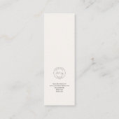 Mini Artiest Bladwijzer Sjabloon Mini Visitekaartje (Achterkant)