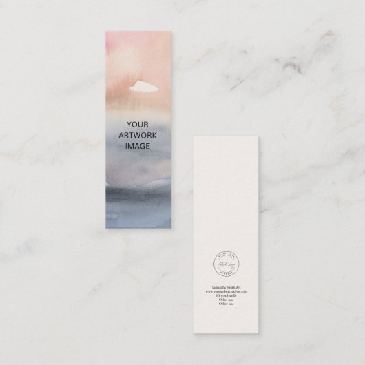 Mini  Artiest Bladwijzer Sjabloon Visitekaartje (Voorkant / Achterkant)