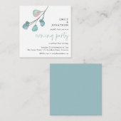 MINI Artsy Eucalyptus Wedding Evening Party nodigt Notitiekaartje (Voorkant / Achterkant)