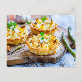 Mini Asperges Quiches met Feta Feestdagenkaart