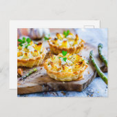 Mini Asperges Quiches met Feta Feestdagenkaart (Voorkant / Achterkant)