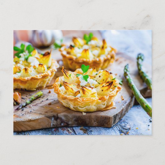 Mini Asperges Quiches met Feta Feestdagenkaart (Voorkant)