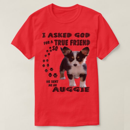 Mini Auggie Quote mam Pa Lover Print, Cute Aussie T-shirt (Design voorkant)