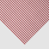 Mini Aurora Rode Gingham Geruite Patroon Tissuepapier (Detail)
