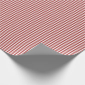 Mini Aurora Rode Gingham Rutpatroon Cadeaupapier (Hoek)