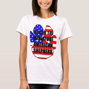 mini aussie fag paw black tri t-shirt