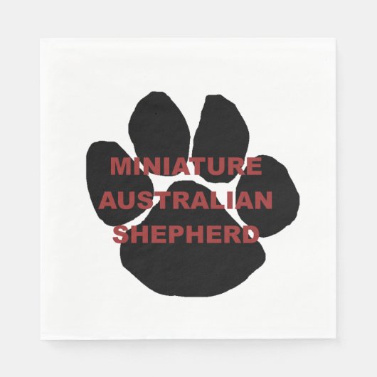 Mini Aussie-naampoot Servet (Voorkant)