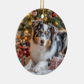 Mini Australian Shepherd Keramisch Ornament (Rechts)