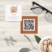 Mini Autumn Florals QR Code Weddenschap Online RSV Informatiekaartje