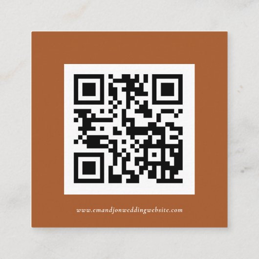 Mini Autumn Florals QR Code Weddenschap Online RSV Informatiekaartje (Achterkant)