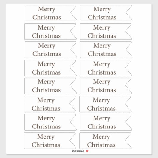 Mini banner Kerstmis cadeautag set Sticker (Vel)