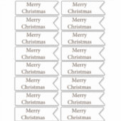 Mini banner Kerstmis cadeautag set Sticker (Voorkant)