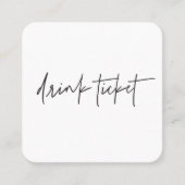 Mini Bar Gratis Drink Ticket Wedding Kaart Token (Voorkant)