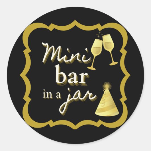 Mini Bar in een Jar Sticker (Voorkant)