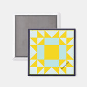 Mini Barn Quilt Arizona Star Magneet (Voorkant / Achterkant)