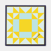 Mini Barn Quilt Arizona Star Magneet (Voorkant)