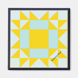Mini Barn Quilt Arizona Star Magneet