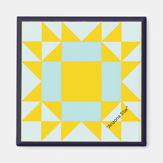 Mini Barn Quilt Arizona Star Magneet