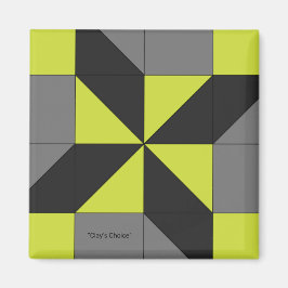 Mini Barn Quilt Block "Clay's Choice" Magnet